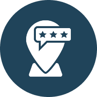 Navigation symbol and star rating